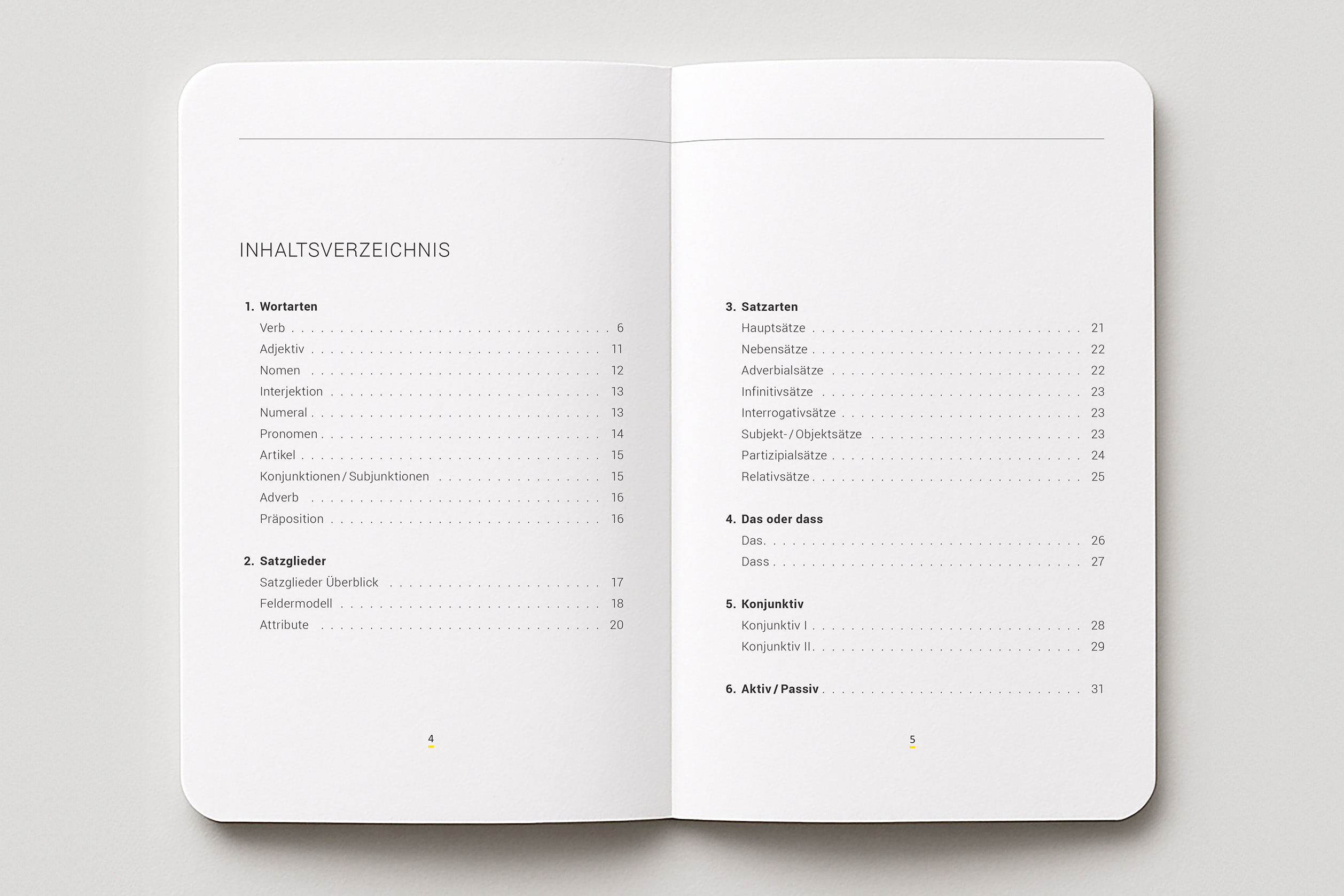 Zwei Seiten des Hefts