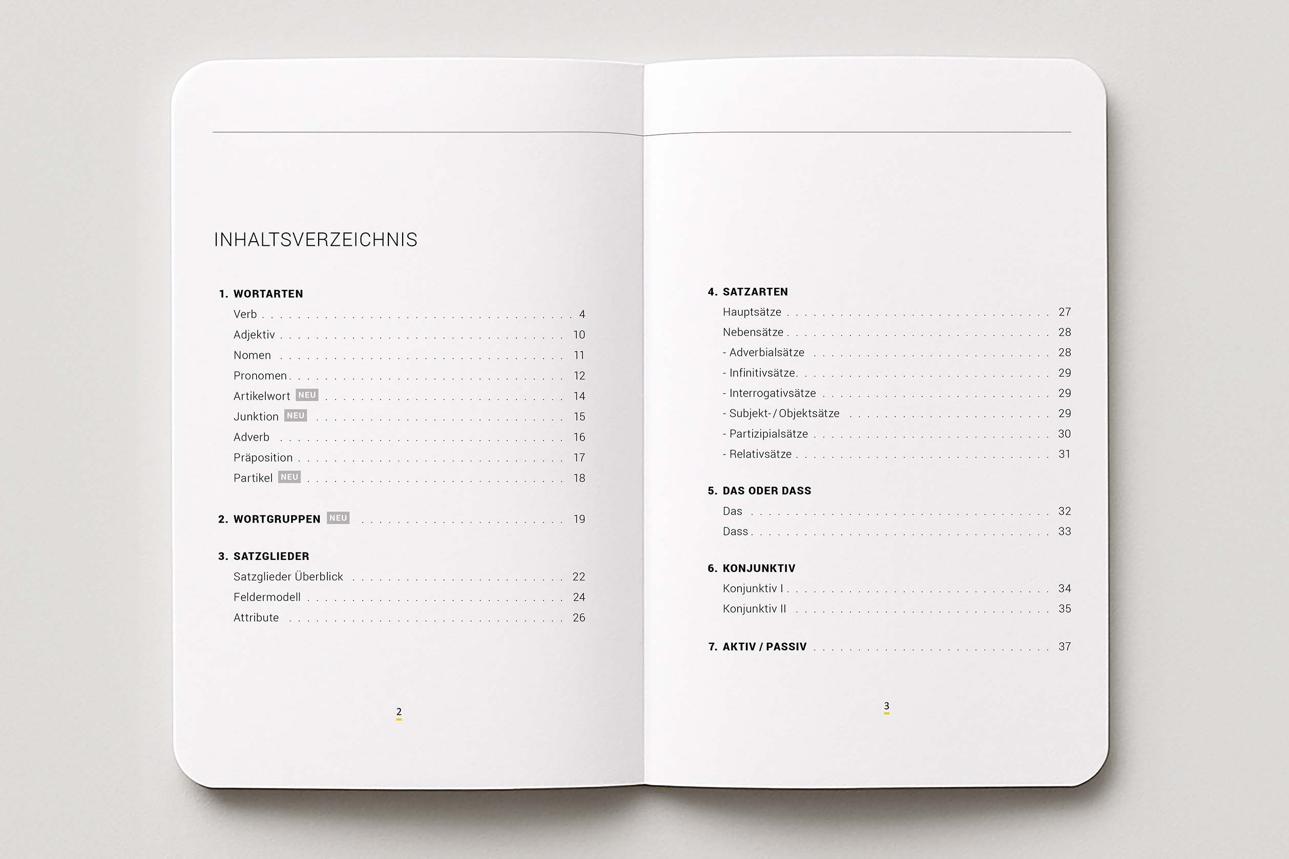 Zwei Seiten des Hefts